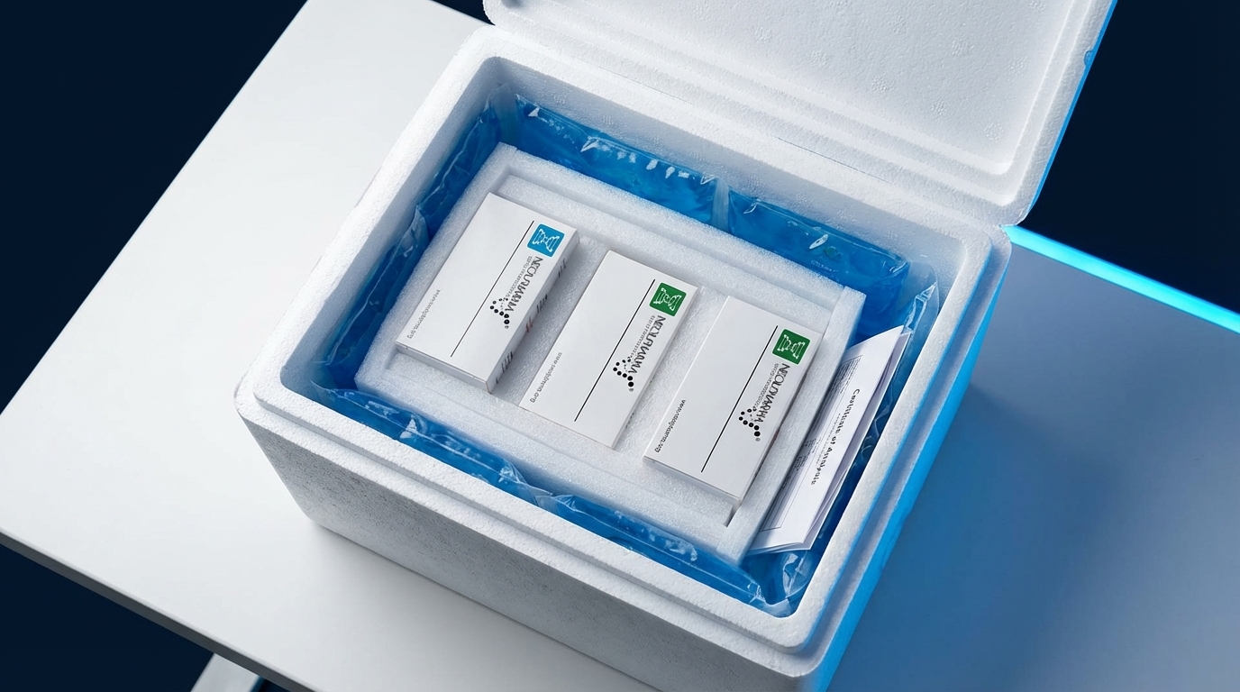 NEOLPHARMA pharmaceutical order being packed with COA and products
